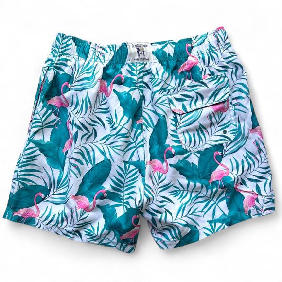 Endless Summer Ron Jon Flamingo Tropical Board Shorts Swim Suit Trunks Surf M - Picture 3 of 15